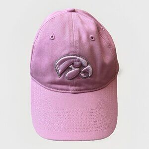 Iowa Hawkeyes Women's Football Cap One Size Pink Logo Cotton Sparkly Hat EUC